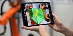 KUKA.MixedReality software visualizes the environment of robot cells live on the smartphone and thus facilitates commissioning. KUKA.MixedReality software visualizes the environment of robot cells live on the smartphone and thus facilitates commissioning.