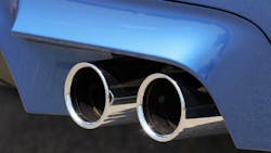 Sportscar tailpipe. Sportscar tailpipe.