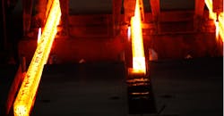Continuous casting steel billets. Continuous casting steel billets.