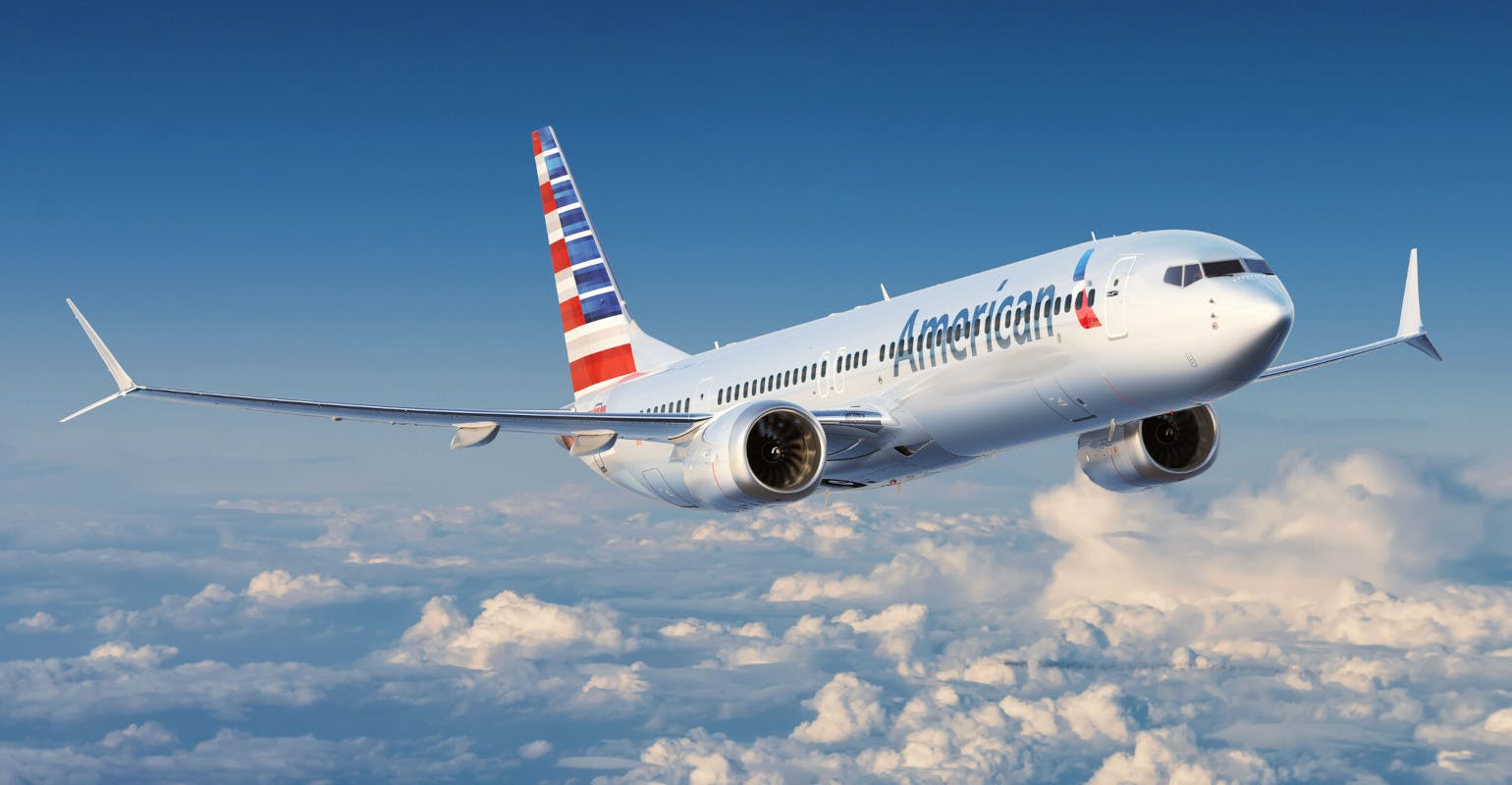 A Boeing 737 MAX 10 in American Airlines livery.