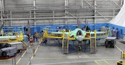 F-35 Lightning II Joint Strike Fighter assembly and outfitting. F-35 Lightning II Joint Strike Fighter assembly and outfitting.