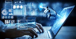 AI robot offers a helping hand in manufacturing. AI robot offers a helping hand in manufacturing.