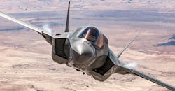 The Lockheed Martin F-35A Joint Strike Fighter.