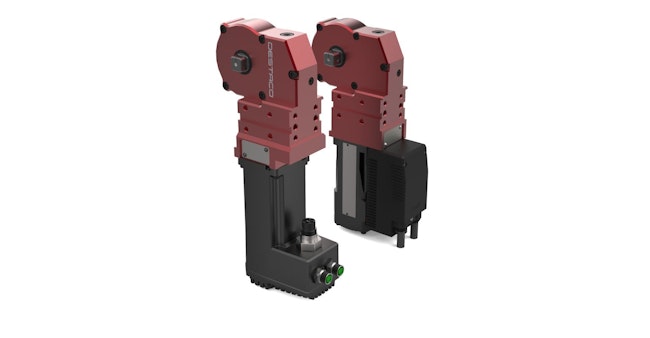 92W Series electric power clamps “reduce CO2 emissions and energy costs by up to 85%. … Electric drives also offer a high degree of flexibility, which significantly reduces the need for an expansive spare-parts inventory.'