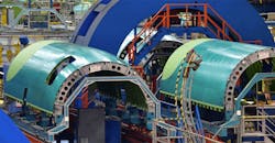 Fuselage assembly at Spirit AeroSystems, Wichita, Kan. Fuselage assembly at Spirit AeroSystems, Wichita, Kan.