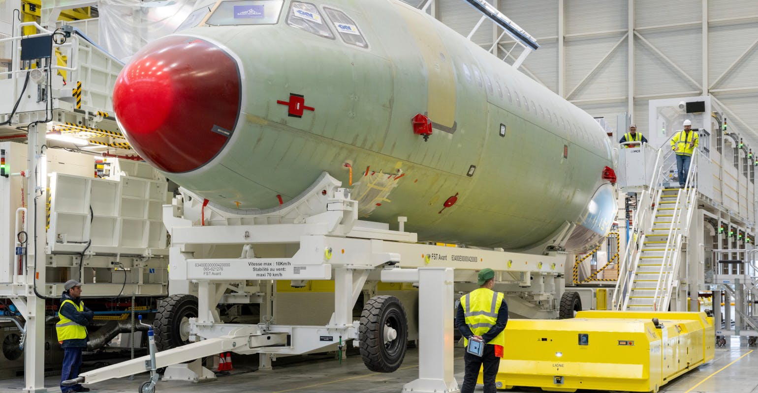 Airbus A321neo in assembly.