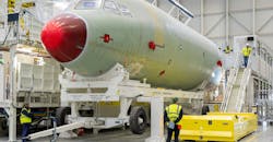 Airbus A321neo in assembly. Airbus A321neo in assembly.