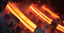 Continuous bloom casting for steel construction products. Continuous bloom casting for steel construction products.