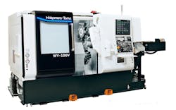 The new multitasking lathe is the first of Nakamura-Tome’s “V series”, guided by AI-infused software, incorporating multi-processing features, and offering faster simultaneous operations. The new multitasking lathe is the first of Nakamura-Tome’s “V series”, guided by AI-infused software, incorporating multi-processing features, and offering faster simultaneous operations.