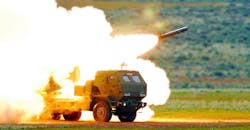 U.S. Army High Mobility Artillery Rocket System.