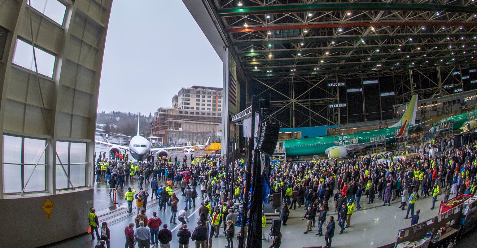 Boeing Renton employees marked the debut of the first 737 MAX 9.