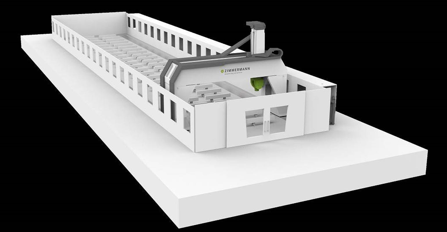 The FZG five-axis portal milling machine for large and long components.