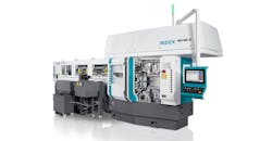 The MS40-8 CNC has eight motorized spindles, which allows very short cycle times on both complex and simple parts. It’s available with dual synchronized spindles, and it can be operated in a double four-spindle mode to produce two complete parts with every full rotation of the spindle drum. The MS40-8 CNC has eight motorized spindles, which allows very short cycle times on both complex and simple parts. It’s available with dual synchronized spindles, and it can be operated in a double four-spindle mode to produce two complete parts with every full rotation of the spindle drum.