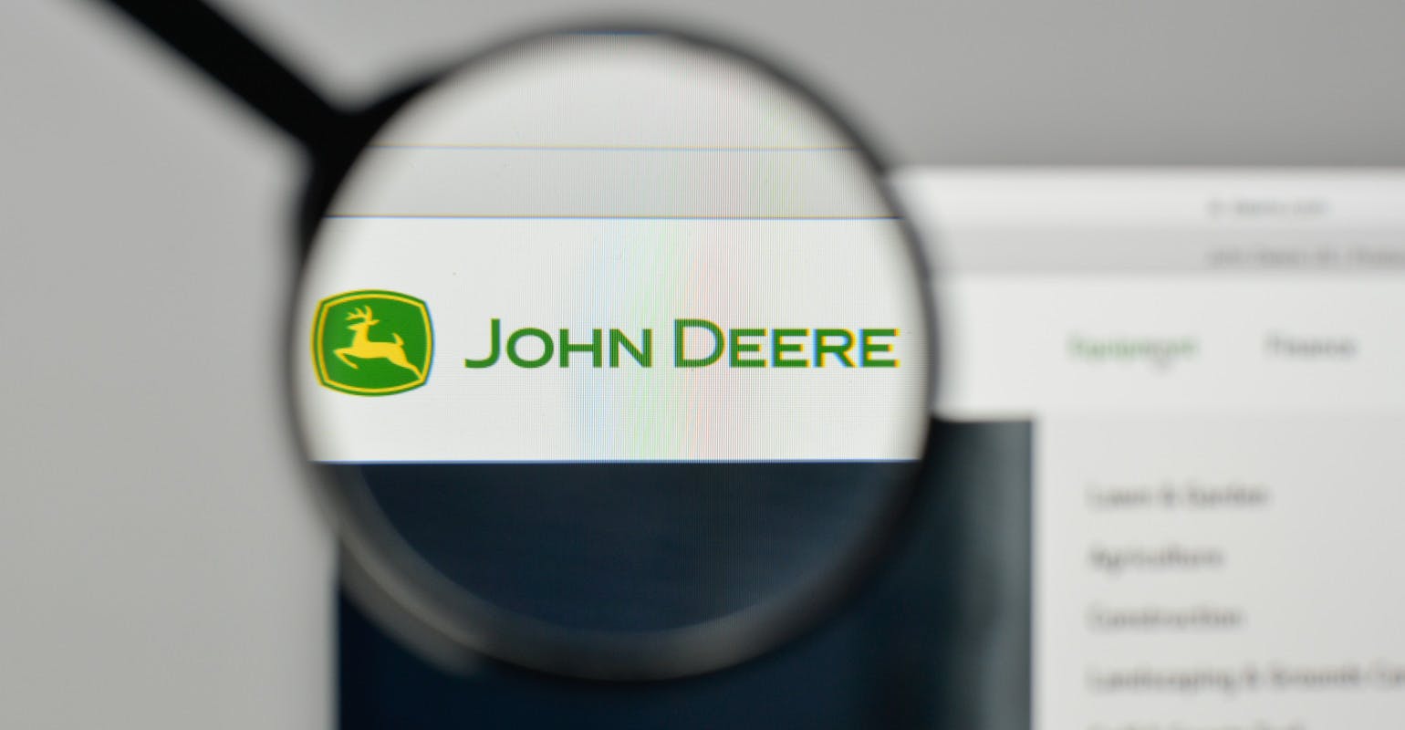 John Deere logo on the website.