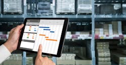 Tablet and inventory in a manufacturing operation. Tablet and inventory in a manufacturing operation.