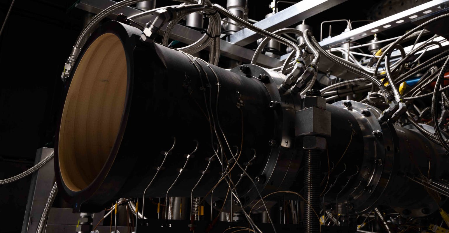 A dual-mode ramjet developed and tested by GE Aerospace in less than 11 months.