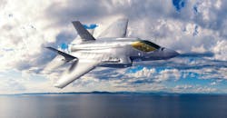 An F-35A fighter aircraft, illustrated in Hellenic Air Force livery. An F-35A fighter aircraft, illustrated in Hellenic Air Force livery.