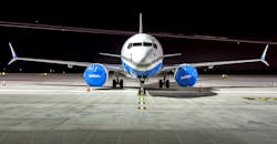 A grounded 737 MAX 8 jet. A grounded 737 MAX 8 jet.