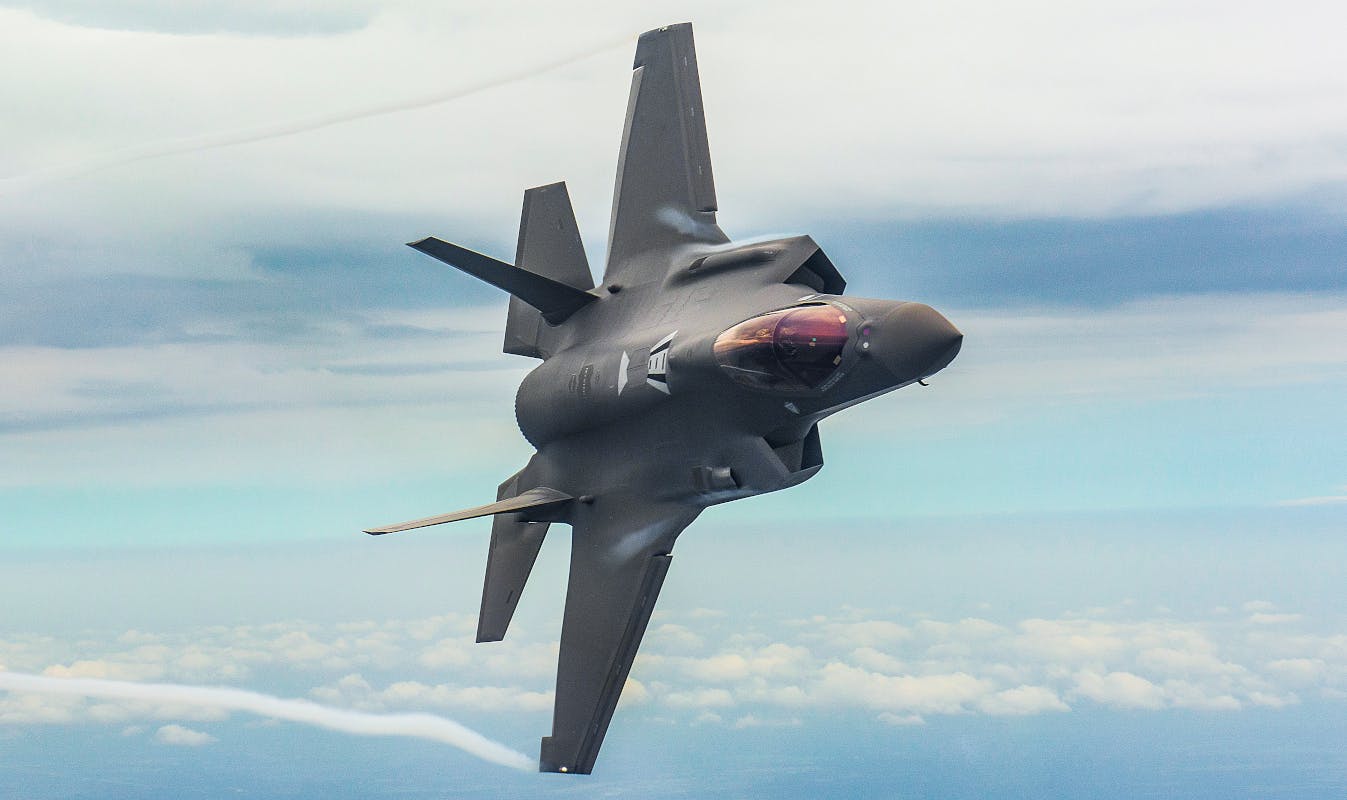 F-35A in flight.