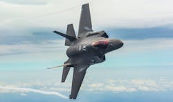 F-35A in flight. F-35A in flight.