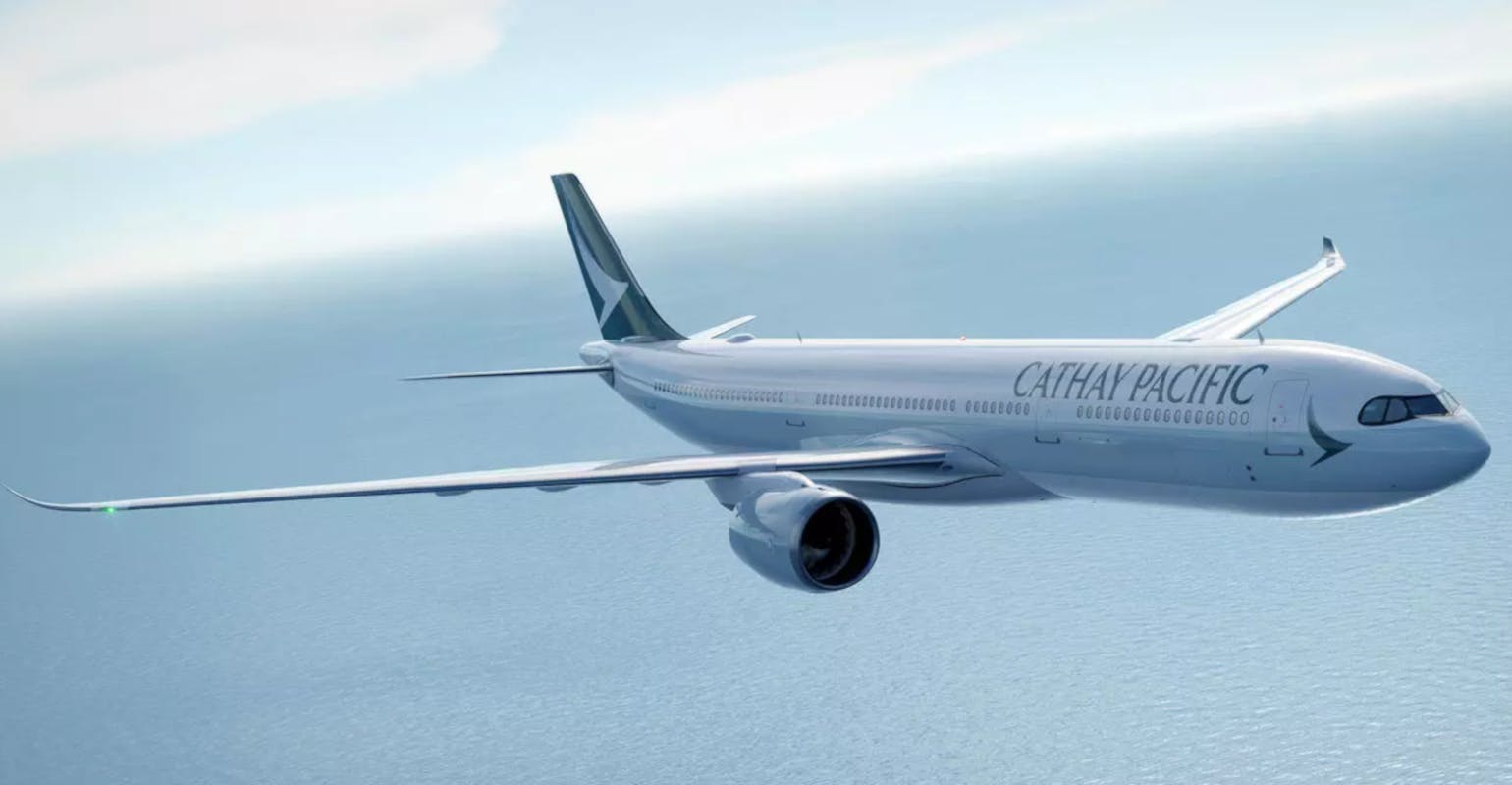 Airbus A330neo in Cathay Pacific livery.