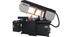 The Cosen Saws SH-500M is a semi-automatic, scissor style miter cutting band saw, with a capacity of 11 x 19.7 inches. The Cosen Saws SH-500M is a semi-automatic, scissor style miter cutting band saw, with a capacity of 11 x 19.7 inches.