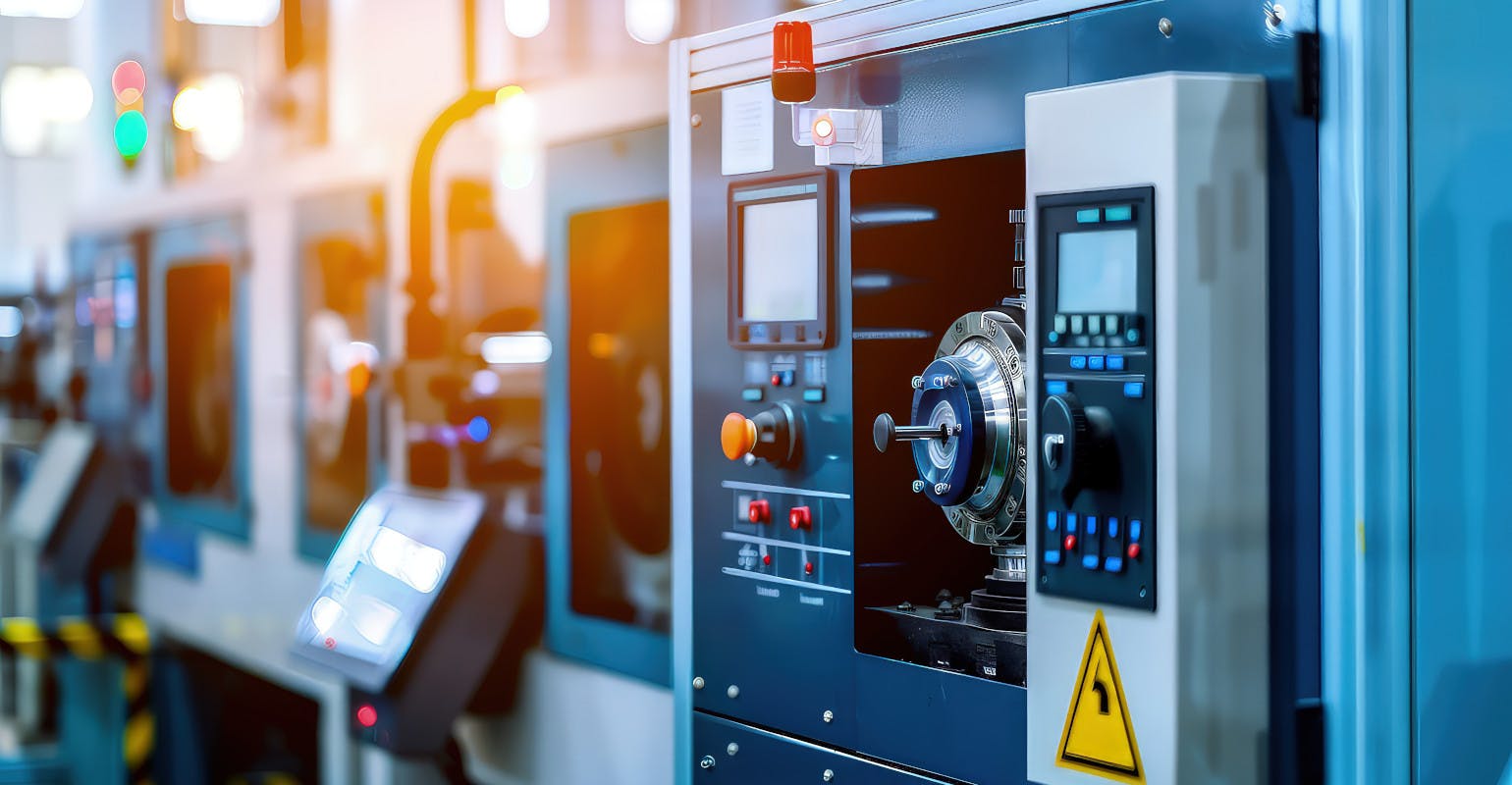 Workshop with CNC machines.