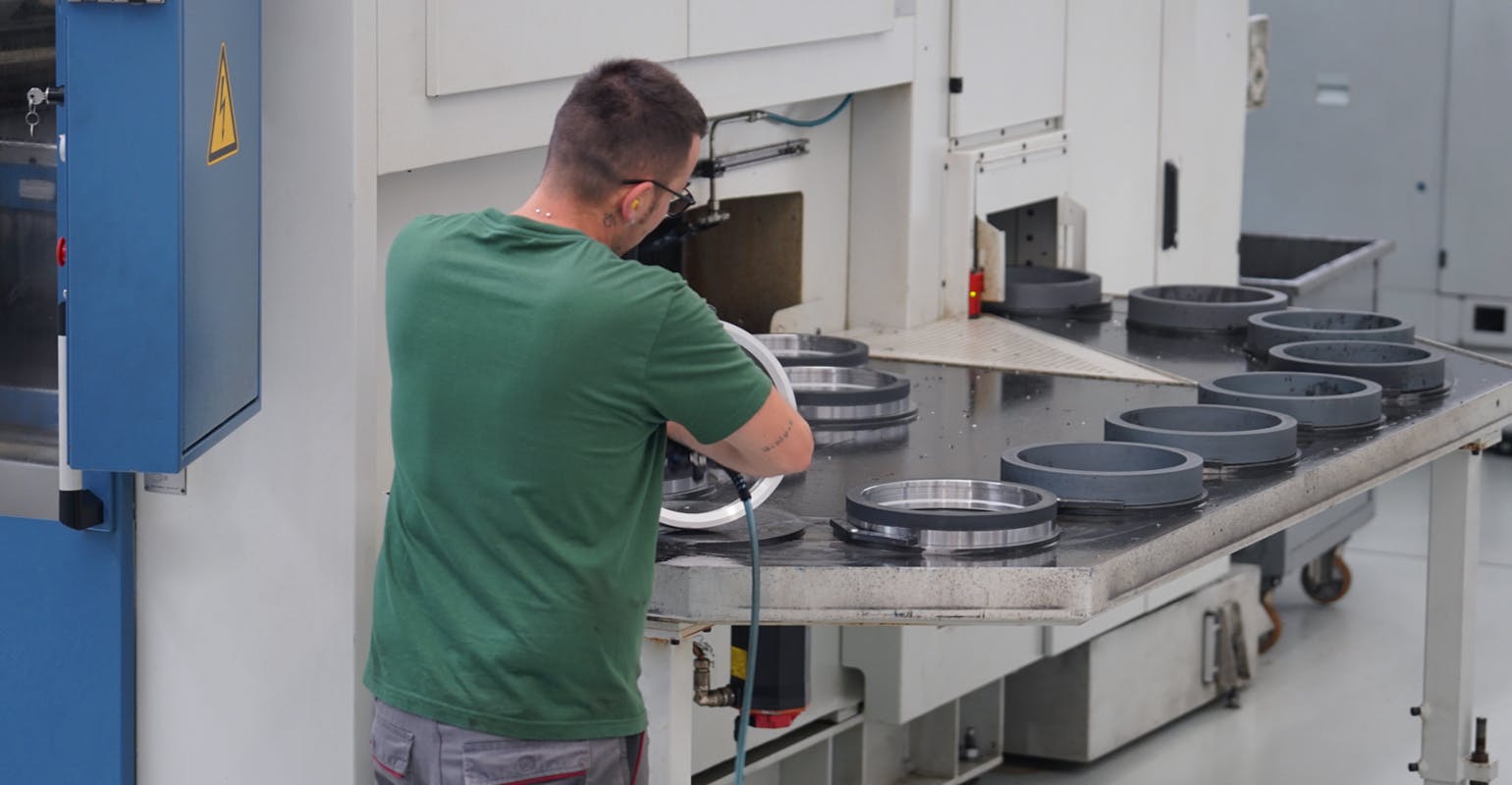 Vertical turning lathes at MR Components are programmed to run even after normal working hours, making productive use of the night hours and allowing the shop to reach 80,000 finished parts/month.