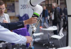 With more intelligent and responsive processing systems, collaborative robots are more responsive and can complete more complex tasks - largely thanks to AI’s ability to process large quantities of data. With more intelligent and responsive processing systems, collaborative robots are more responsive and can complete more complex tasks - largely thanks to AI’s ability to process large quantities of data.