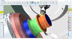 GibbsCAM Y-axis Turning: The addition of a third axis for tool rotation allows cutting of intricate shapes in a seamless motion. GibbsCAM Y-axis Turning: The addition of a third axis for tool rotation allows cutting of intricate shapes in a seamless motion.