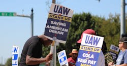 UAW picket line outside the Stellantis plant in Carrollton, Tex. UAW picket line outside the Stellantis plant in Carrollton, Tex.
