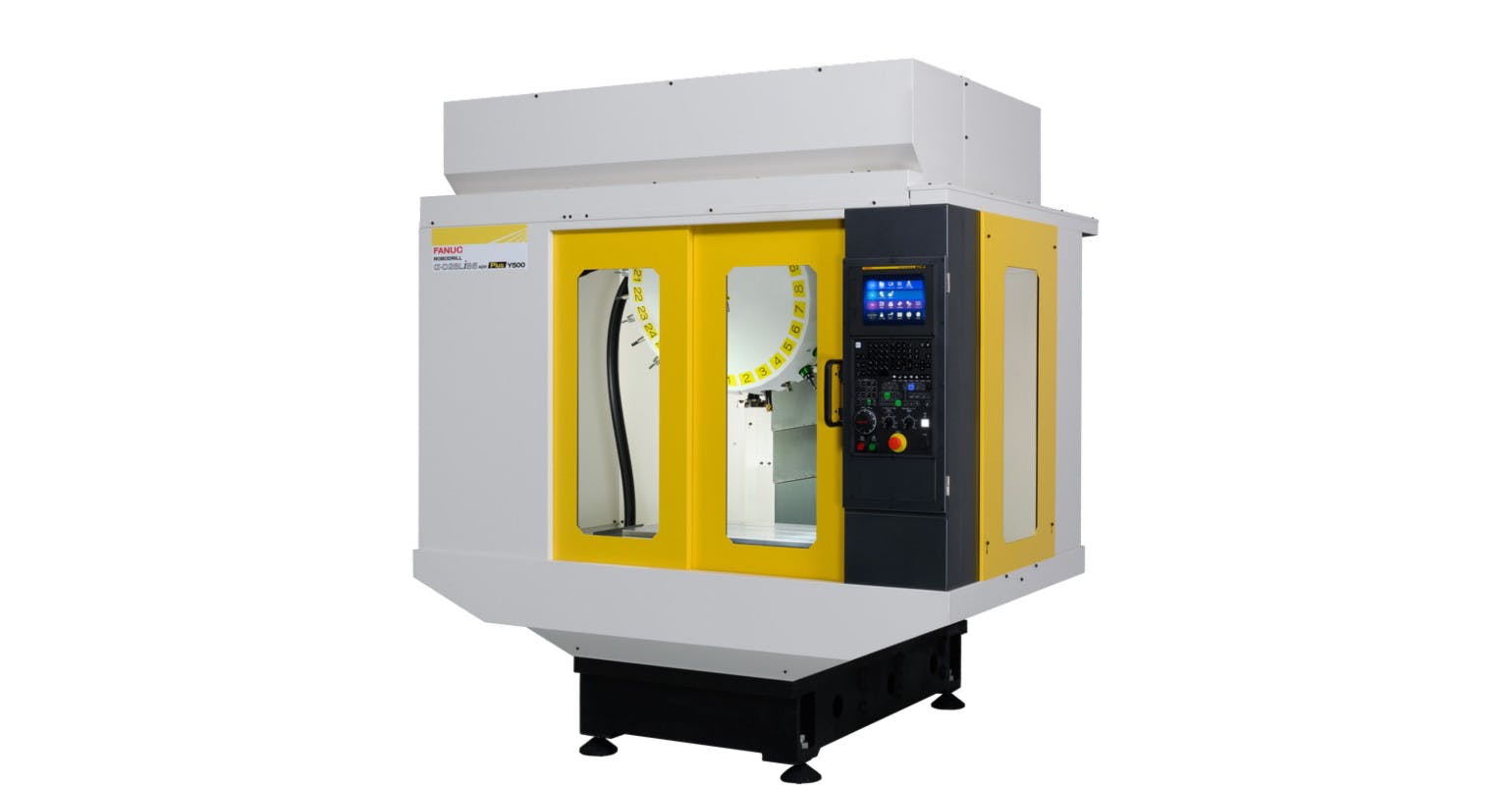 The &alpha;-D28LiB5ADV Plus Y500 vertical machining center features a larger table, shorter drilling, and tapping cycles as well as more tools coupled with faster tool changes.