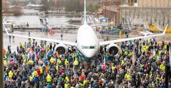 Rollout of first 737 MAX 9 at Renton, Washington. Rollout of first 737 MAX 9 at Renton, Washington.