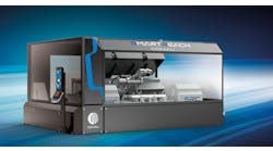The SmartReach Comau incorporates a linear X axis, reinforced rotary axes with double encoders, and other specifically designed features in order to achieve “high-end CNC level performance.” The SmartReach Comau incorporates a linear X axis, reinforced rotary axes with double encoders, and other specifically designed features in order to achieve “high-end CNC level performance.”