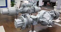 New truck rear axle exhibited at the International Motor Show for Commercial Vehicles 2012, Hannover Germany. New truck rear axle exhibited at the International Motor Show for Commercial Vehicles 2012, Hannover Germany.