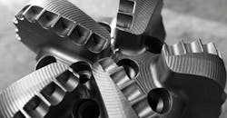 Close-up cutting tool insert. Close-up cutting tool insert.