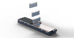 GM / LG Energy Solution illustration of prismatic battery-cell arrangement. GM / LG Energy Solution illustration of prismatic battery-cell arrangement.