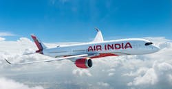 Airbus A350 illustrated in Air India livery. Airbus A350 illustrated in Air India livery.