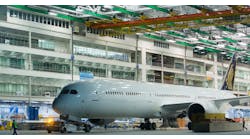The first 787-10 completed by Boeing at North Charleston, S.C., for Singapore Airlines. The first 787-10 completed by Boeing at North Charleston, S.C., for Singapore Airlines.