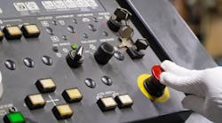 CNC machine control panel. CNC machine control panel.