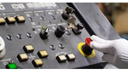 CNC machine control panel. CNC machine control panel.