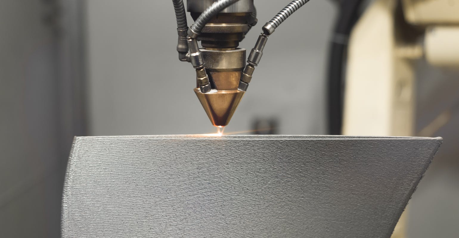 3D metal printing by direct metal laser sintering, DMLS.