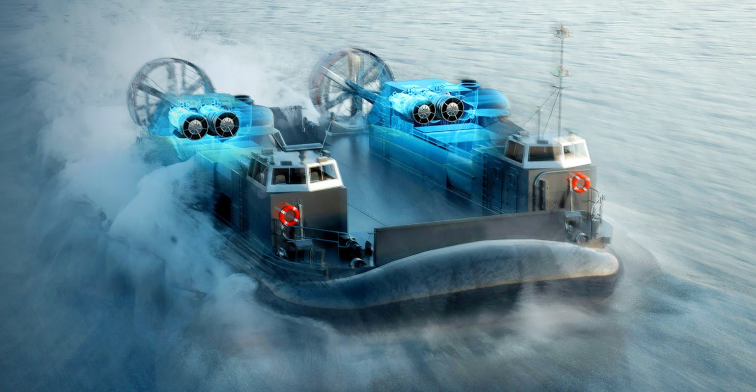 Four Rolls-Royce MT7 turboshaft engines power the U.S. Navy&rsquo;s LCAC 100 landing craft.