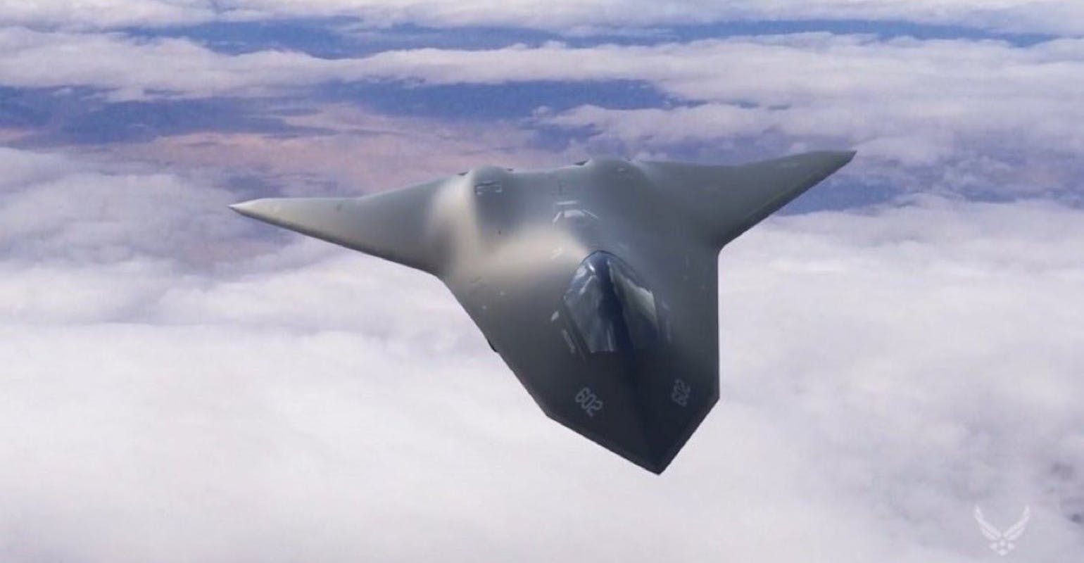 USAF F-47 fighter jet.