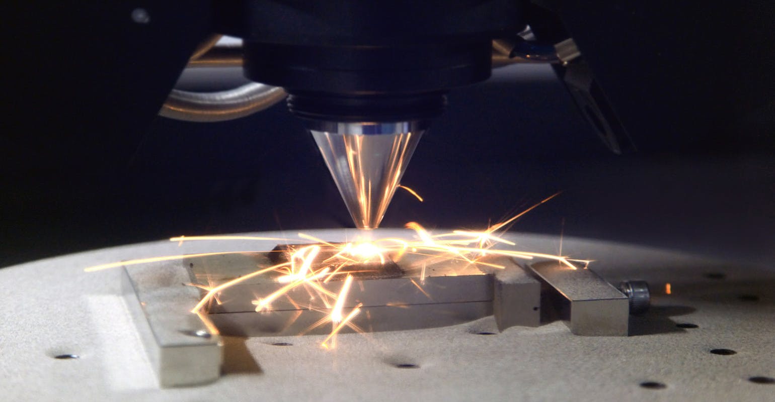 3D printing a metal part.