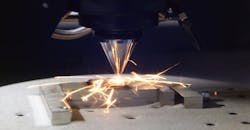 3D printing a metal part. 3D printing a metal part.