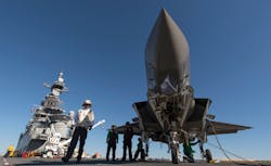 USMC F-35B aboard USS America. November 2016. USMC F-35B aboard USS America. November 2016.