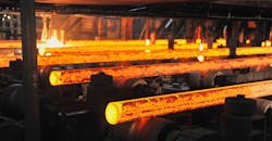 Continuous cast steel rounds. Continuous cast steel rounds.