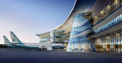 The Boeing 737 Completion and Delivery Center in Zhoushan, China. The Boeing 737 Completion and Delivery Center in Zhoushan, China.