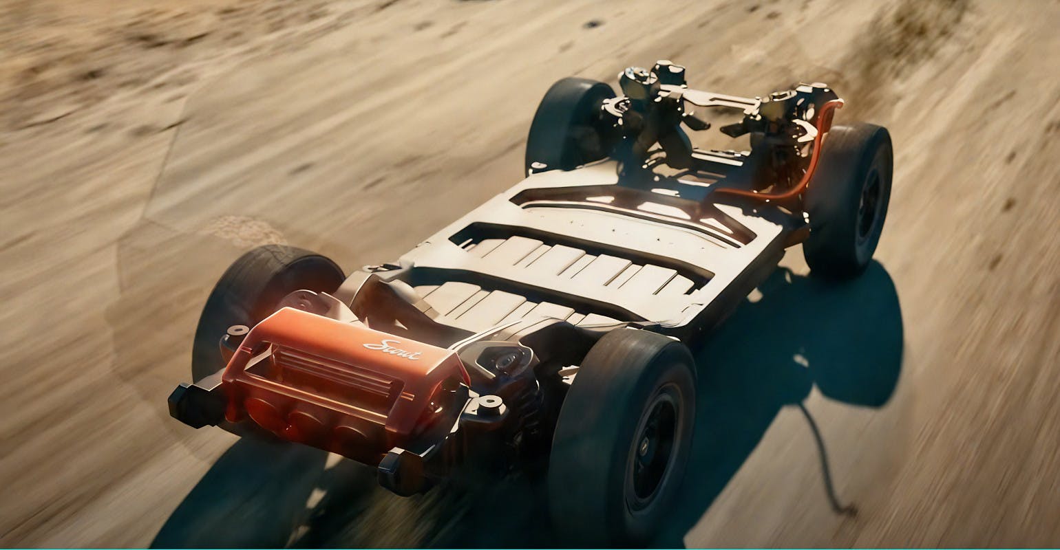 Scout Motors body-on-frame chassis.